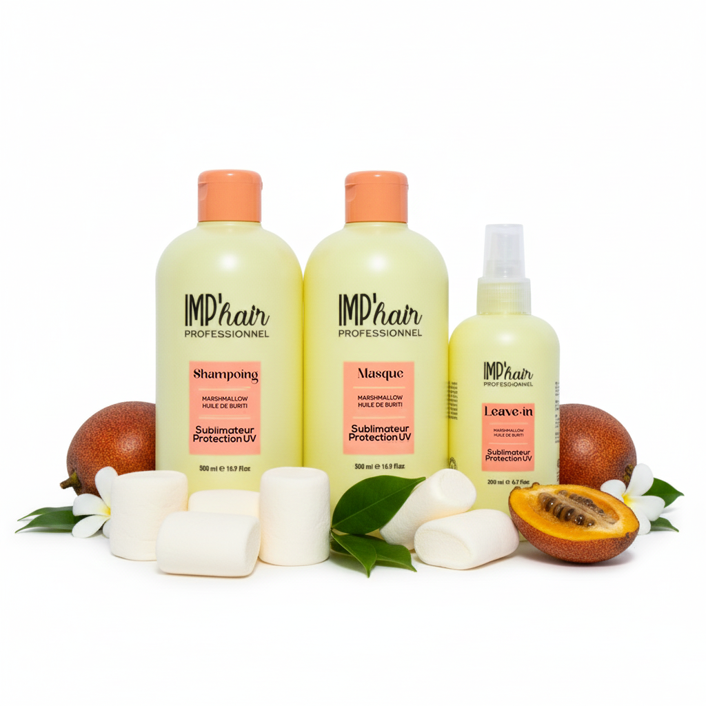 Trio Soin ANTI-UV ANTI-FRIZZ marshmallow & Buriti